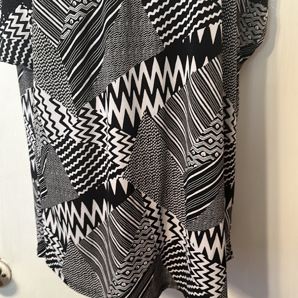 Lavish Cavish Plus Black and white Shirt with netting up top. - Picture 4 of 5